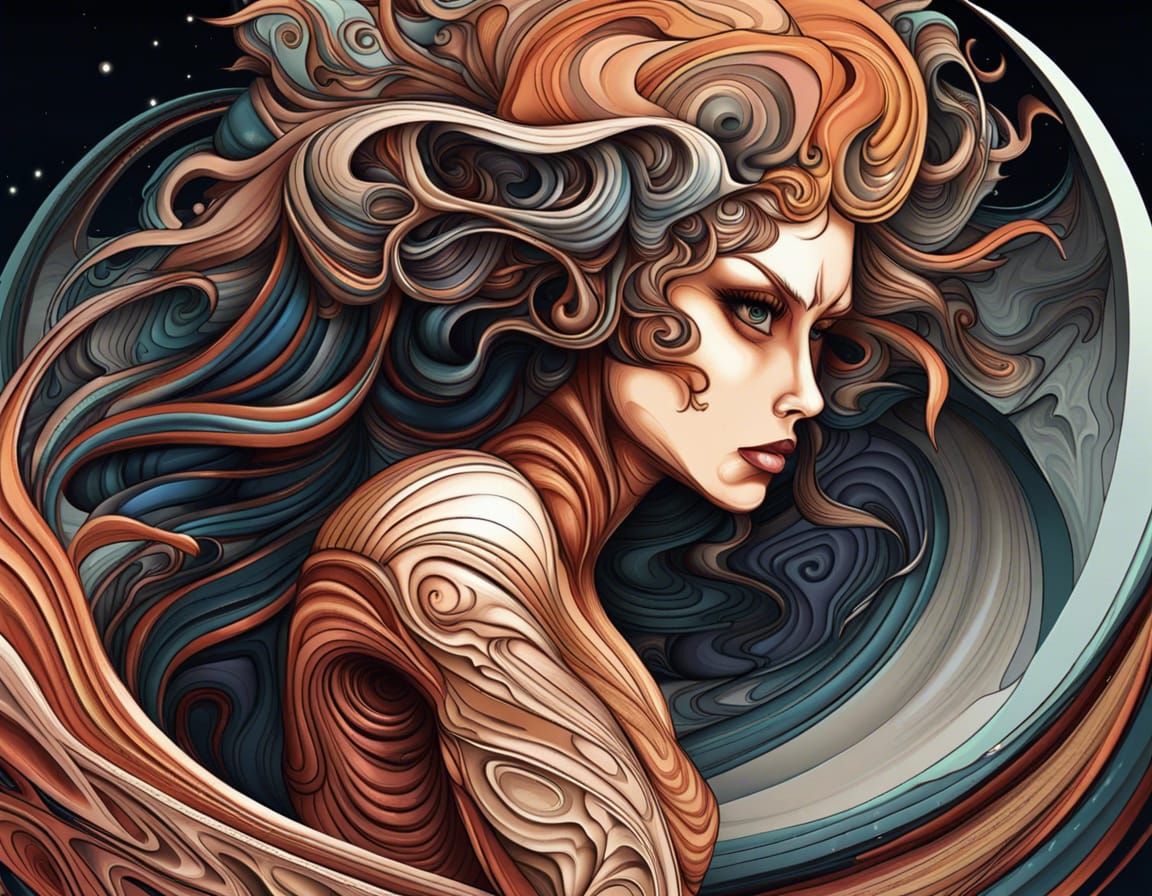 Angry Jupiter planet  woman