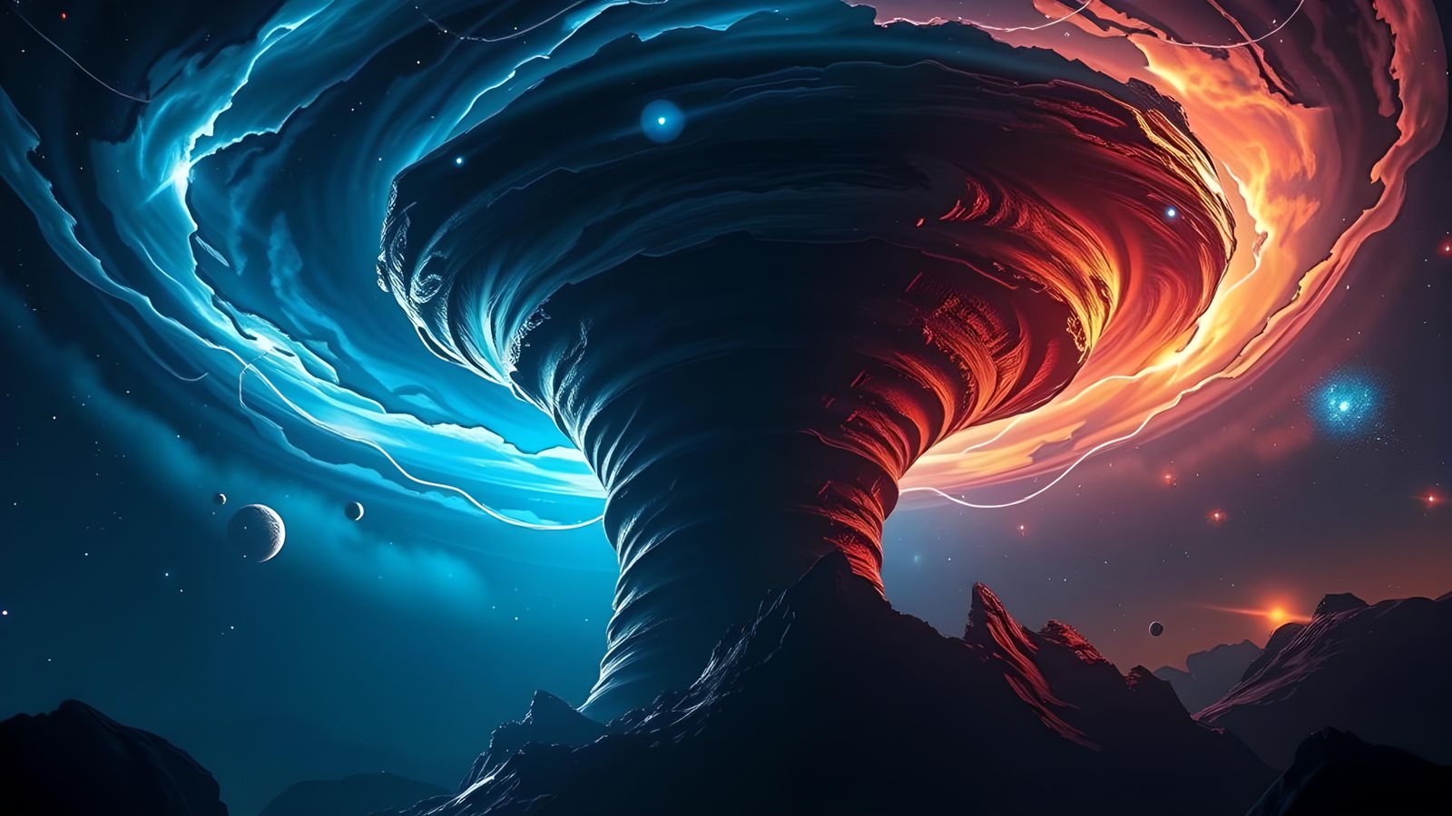 Spectacular Space Tornado in Photorealistic Style