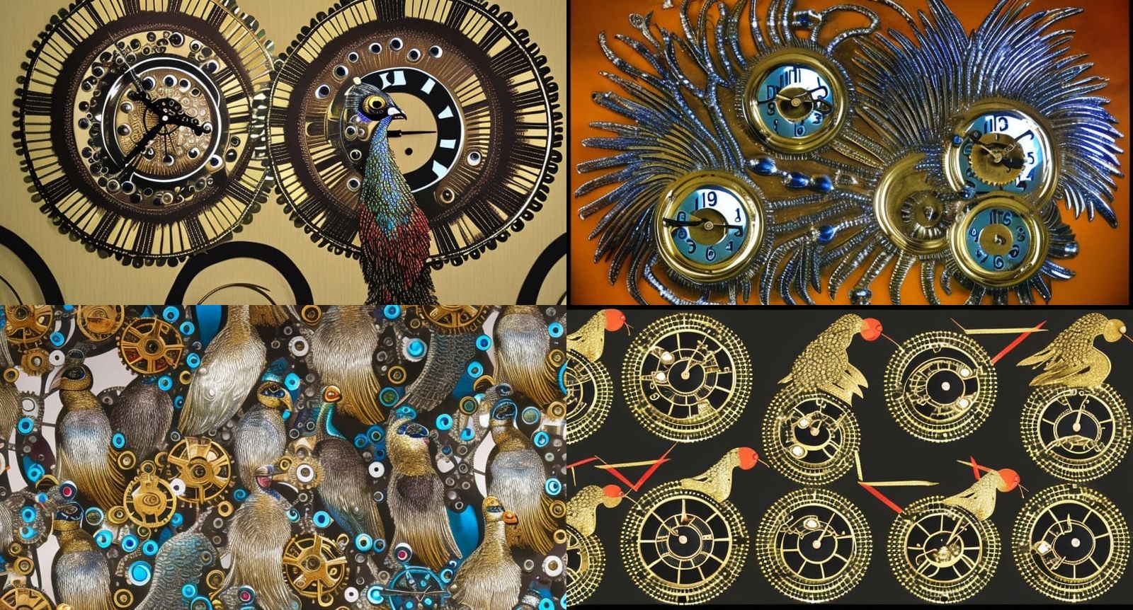 Clockwork Peacocks in a Metallic Hellscape