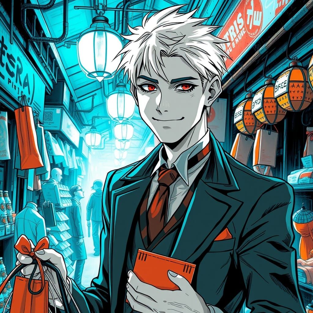 Gothic Gentleman Finds Unique Gift in Underground Market