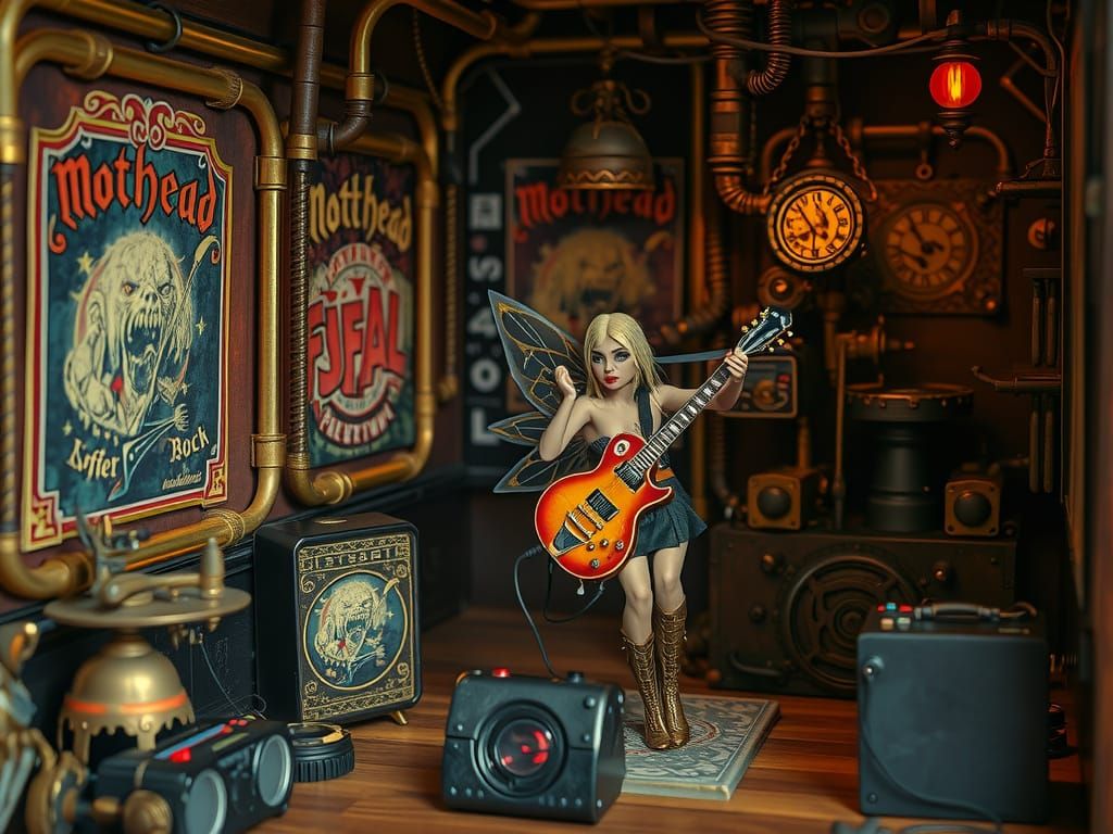 Steampunk Dollhouse Concert: Lemmy & Motörhead Perform