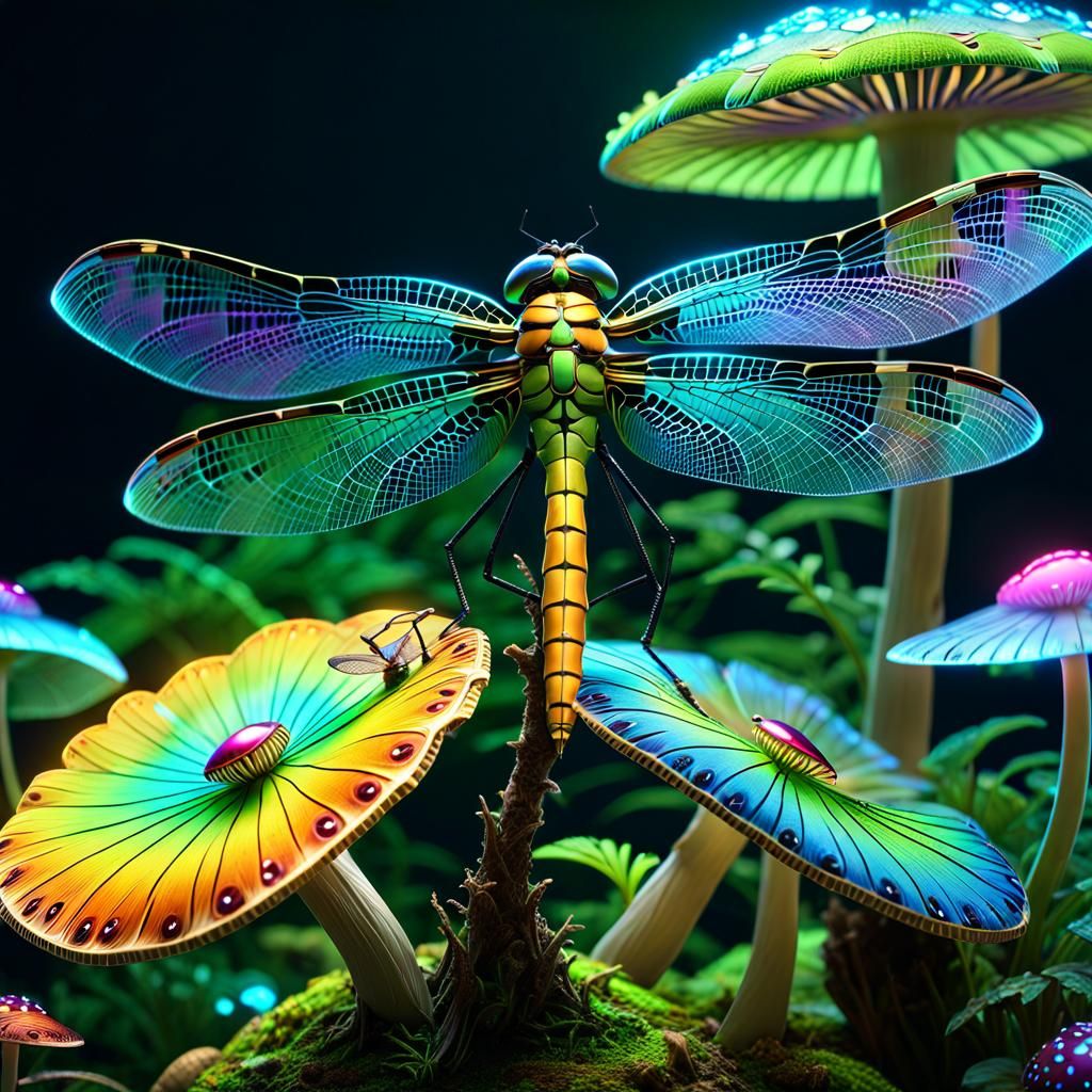 Bioluminescence of Dragonfly