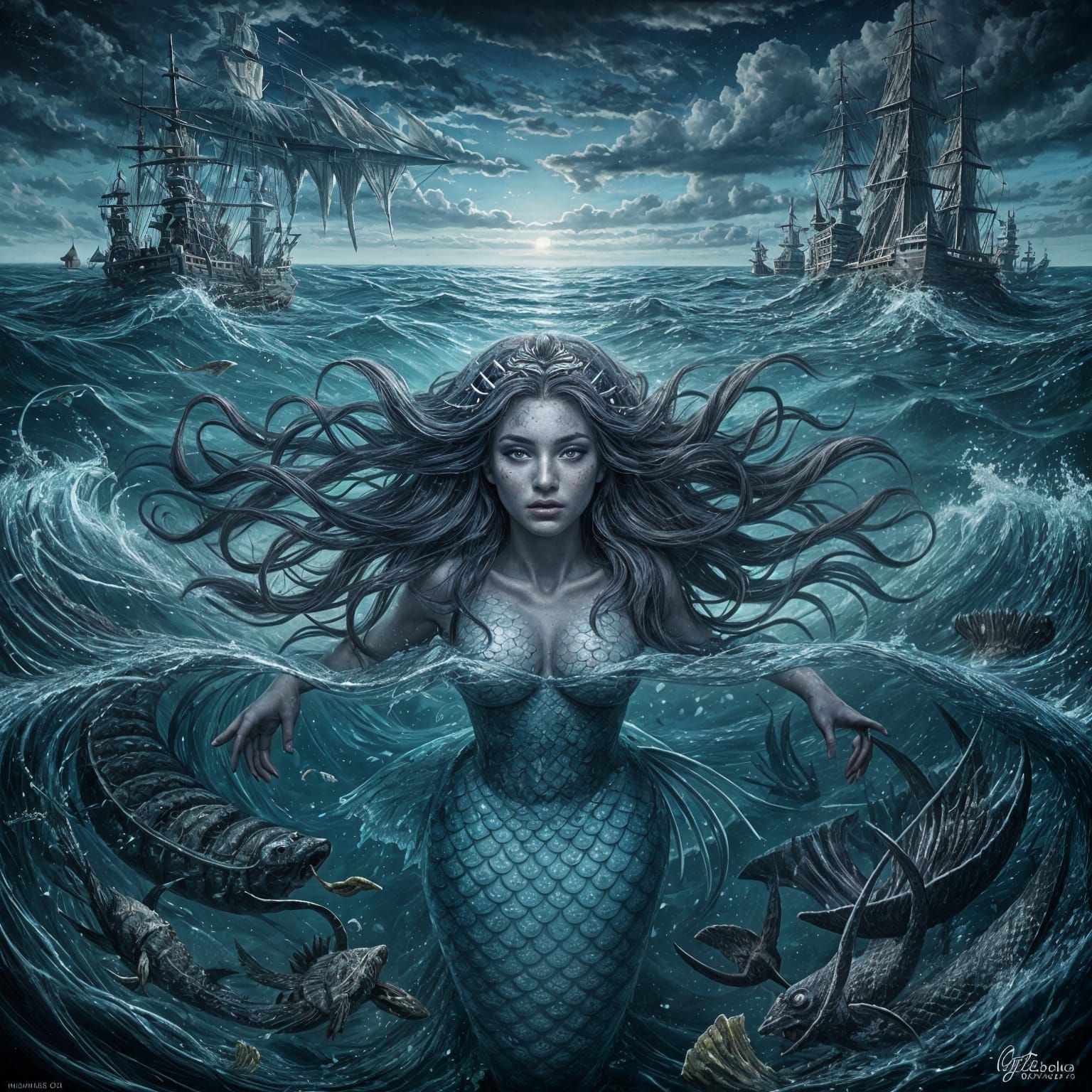 Mysterious Mermaid Emerges From Stormy Seas