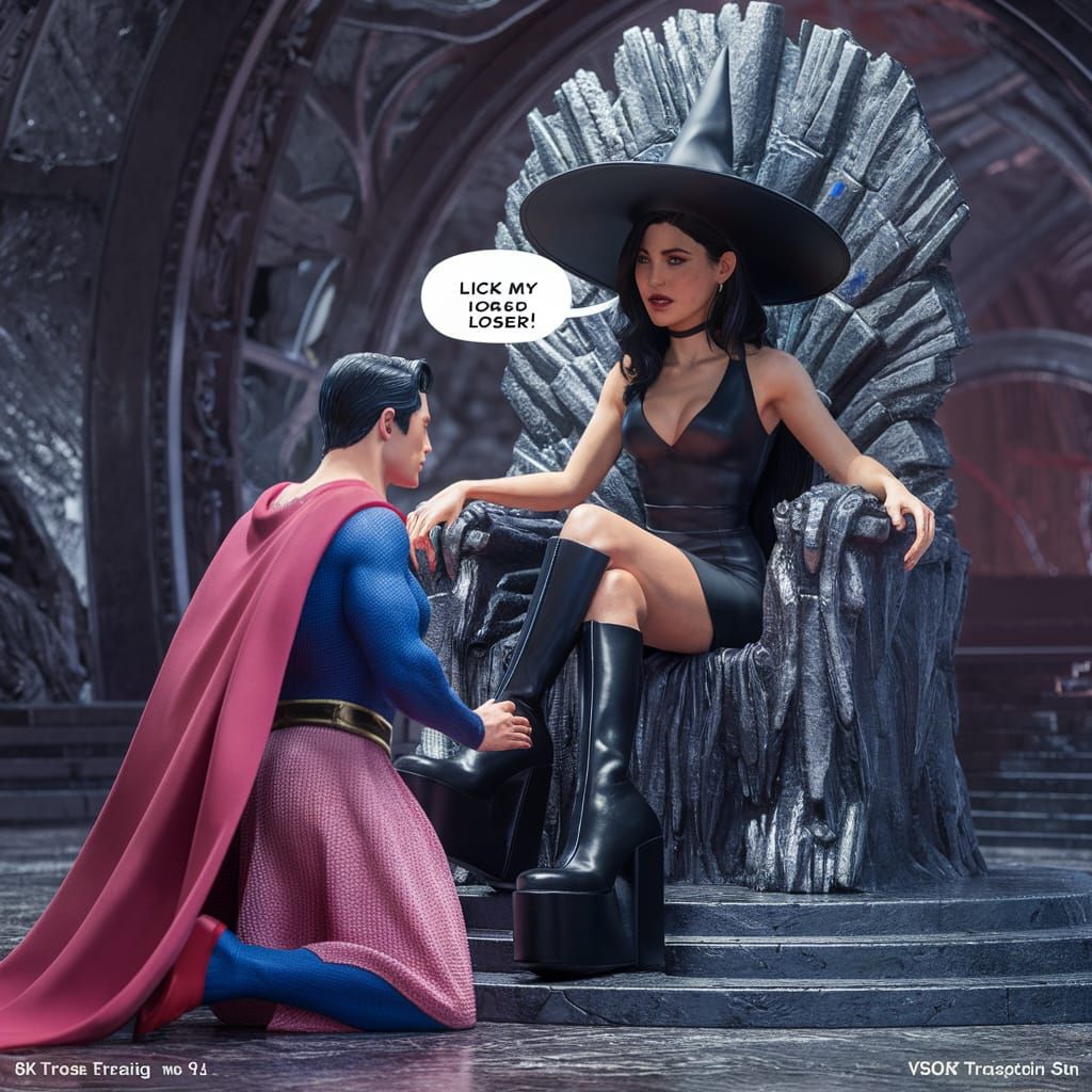 Superman Kneels Before Villainous Meghan Markle in Anime Sty...