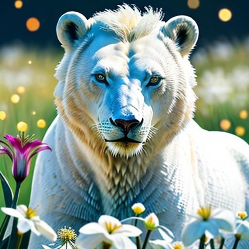 lizard, lion and polar bear)