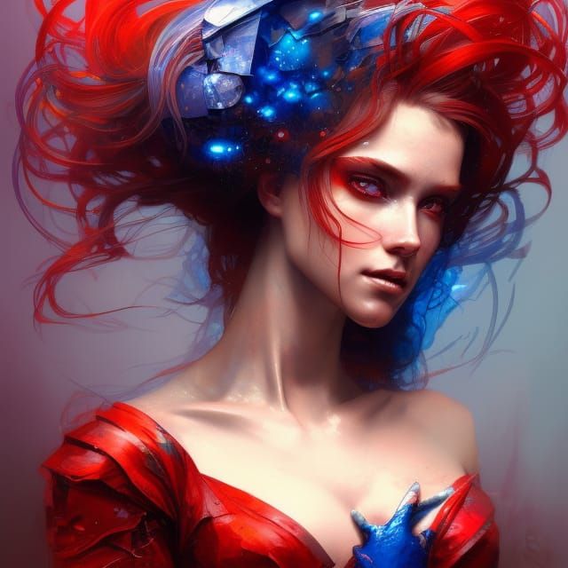 Enchantress Portrait in Hyperdetailed Digital Art Style