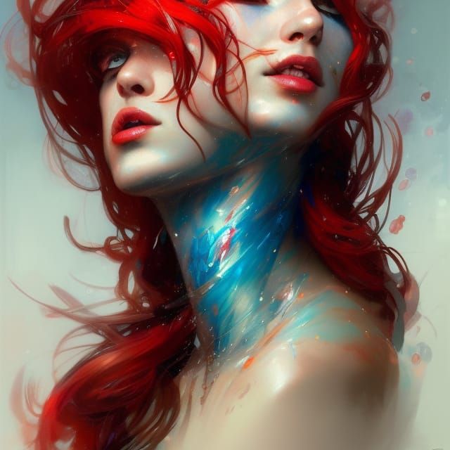 Enchantress Portrait in Hyperdetailed Splash Art Style