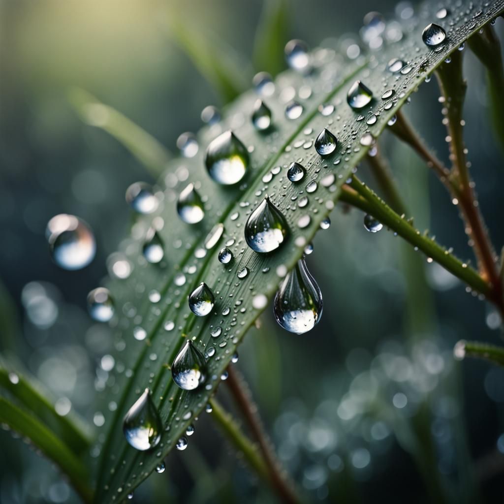 Magical Dew Drops in Hyperrealistic Detail