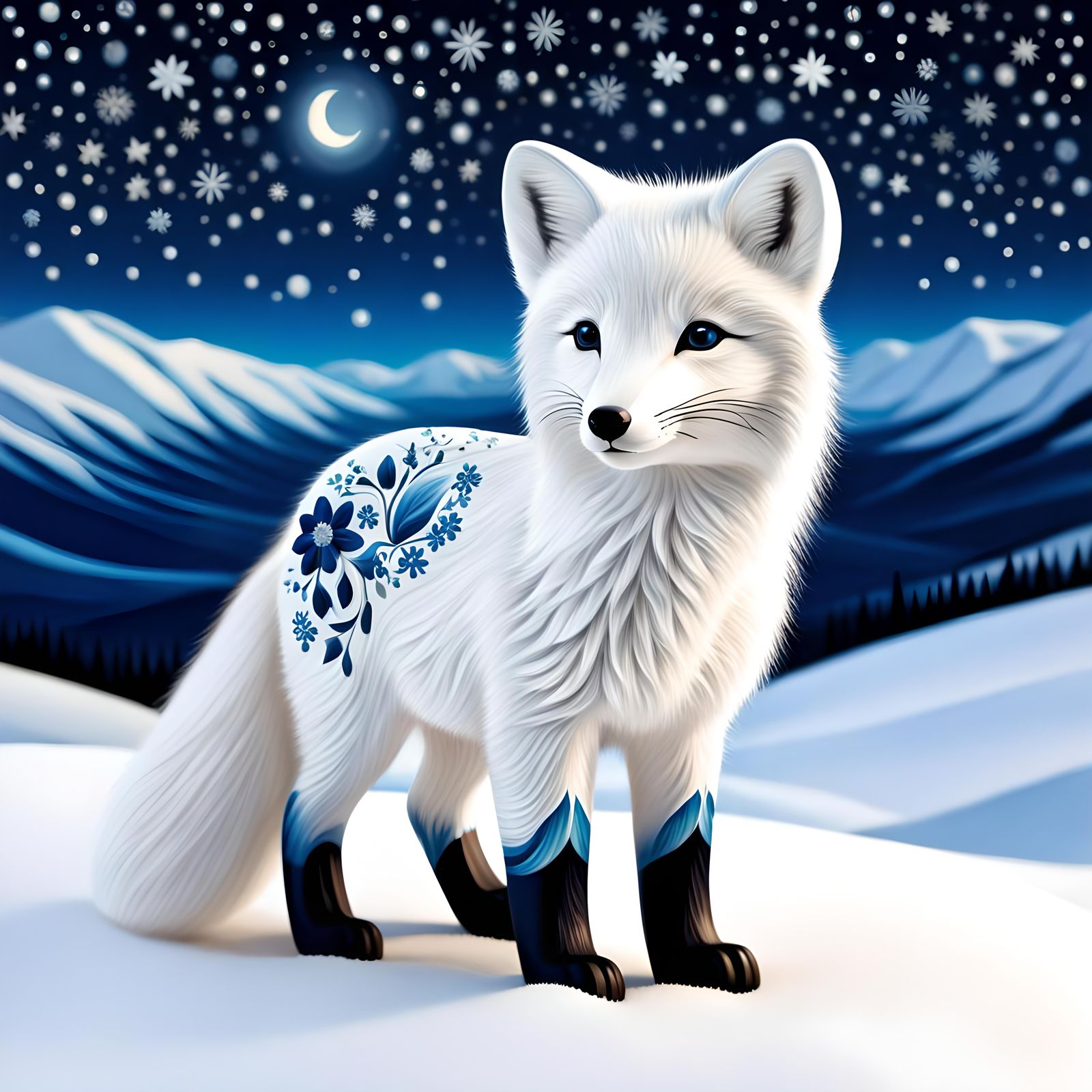 Baby Arctic Fox (with winter boots!)