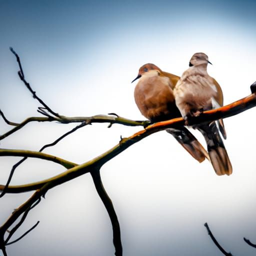 Winter love birds