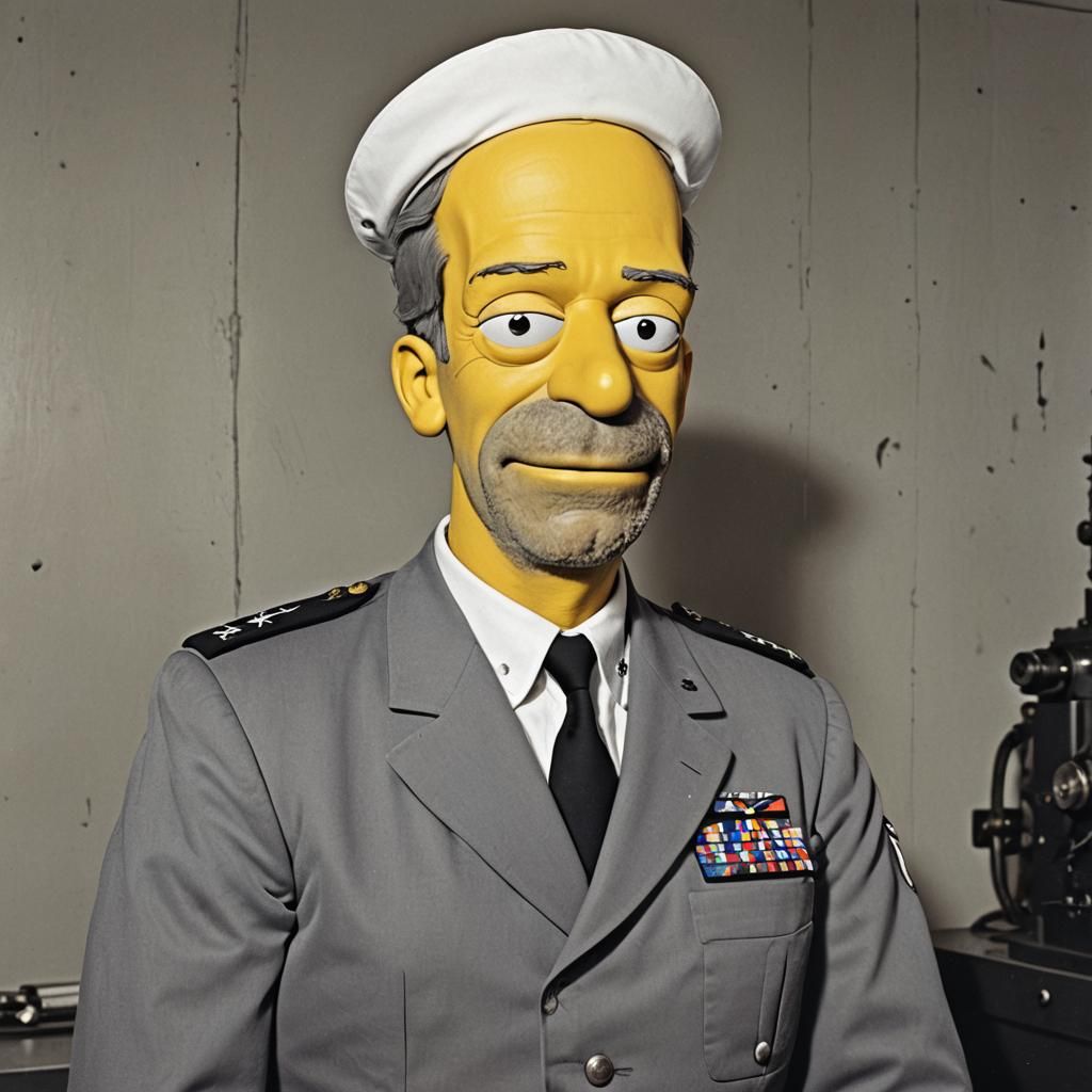 Homer Simpson as Naval Officer on Submarine