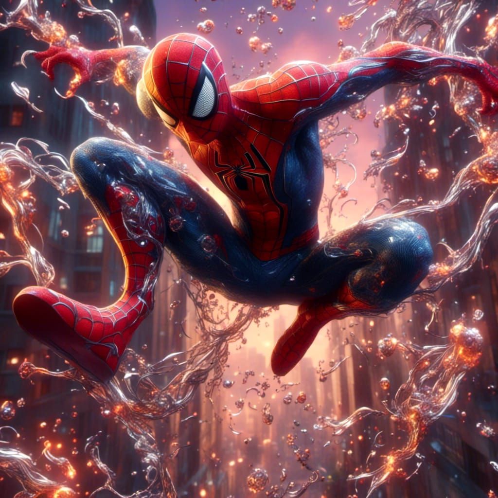 Spiderman in Action: Cel-Shaded Anime Style
