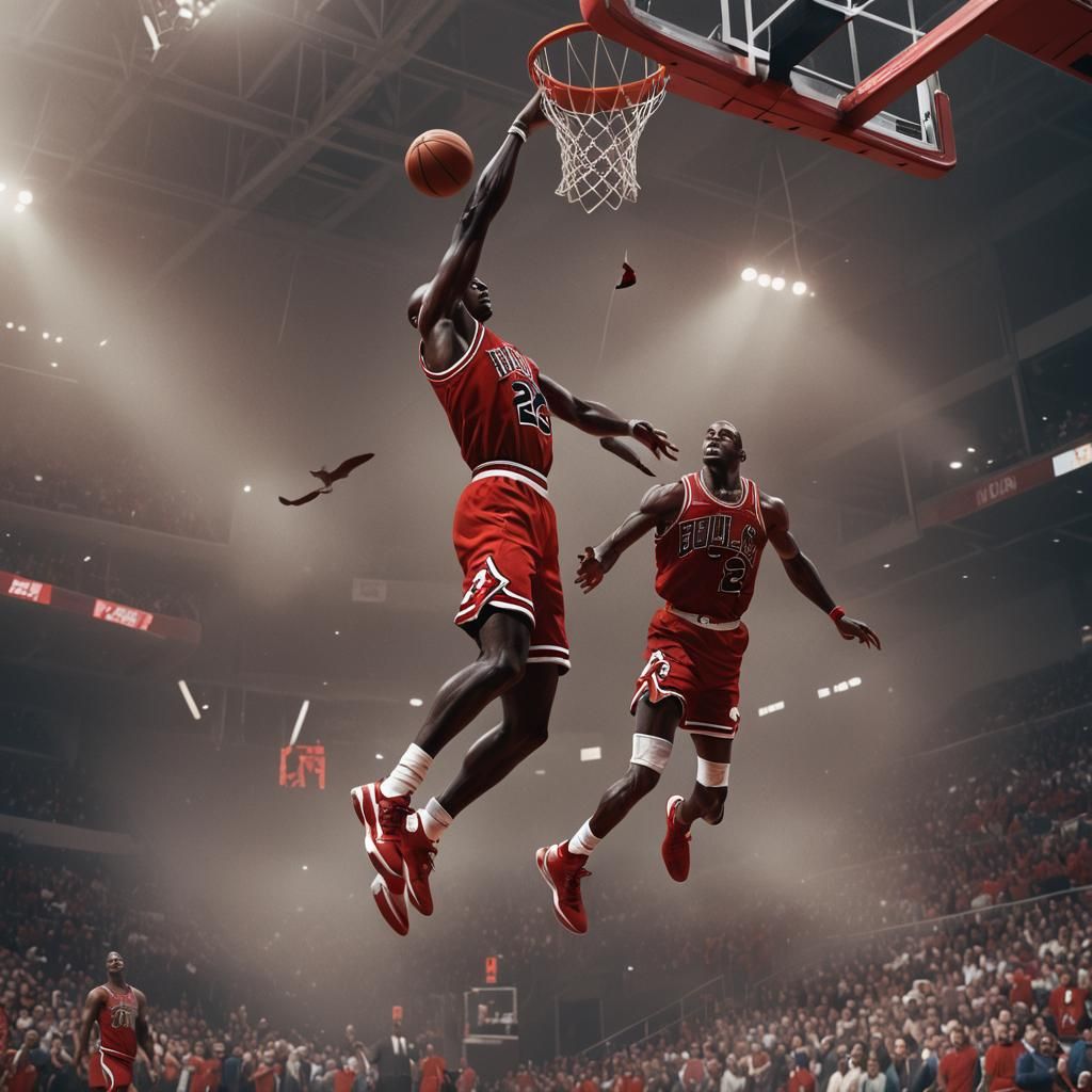 Michael Jordan's Slam Dunk: Detailed Fantasy Concept Art