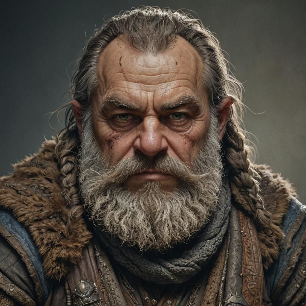 Grizzled Gruff Dwarf Warrior