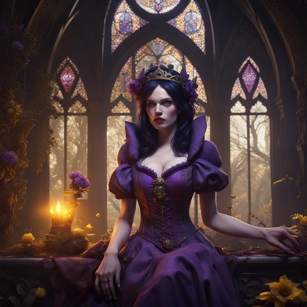 Gothic Snow White: Dark Fantasy Concept Art