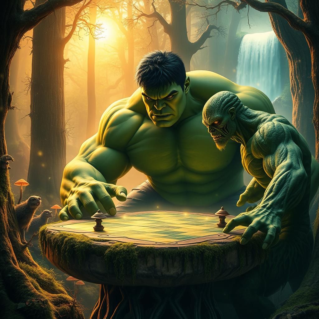 Hulk and Swamp Thing Play Parchís in Enchanted Forest