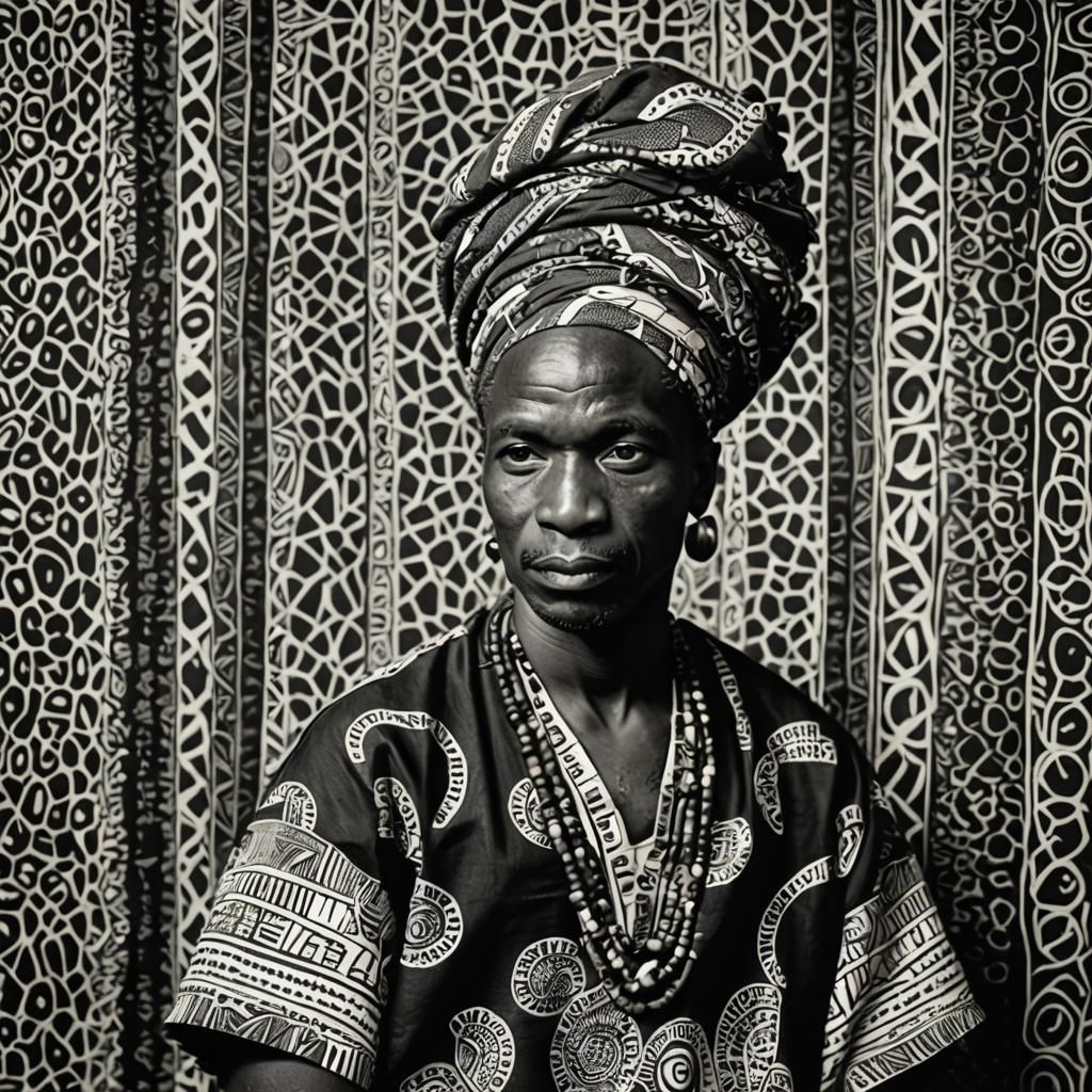 West African Photo Studio in Black and White