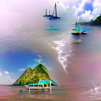 AI Image of Saint Lucia