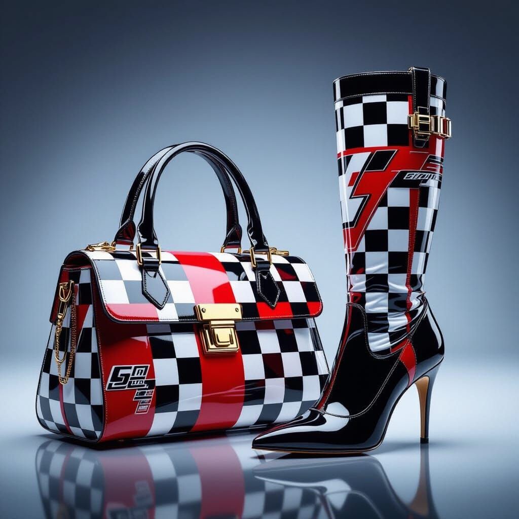 Formula One Racing Fashion: Handbag and Boots