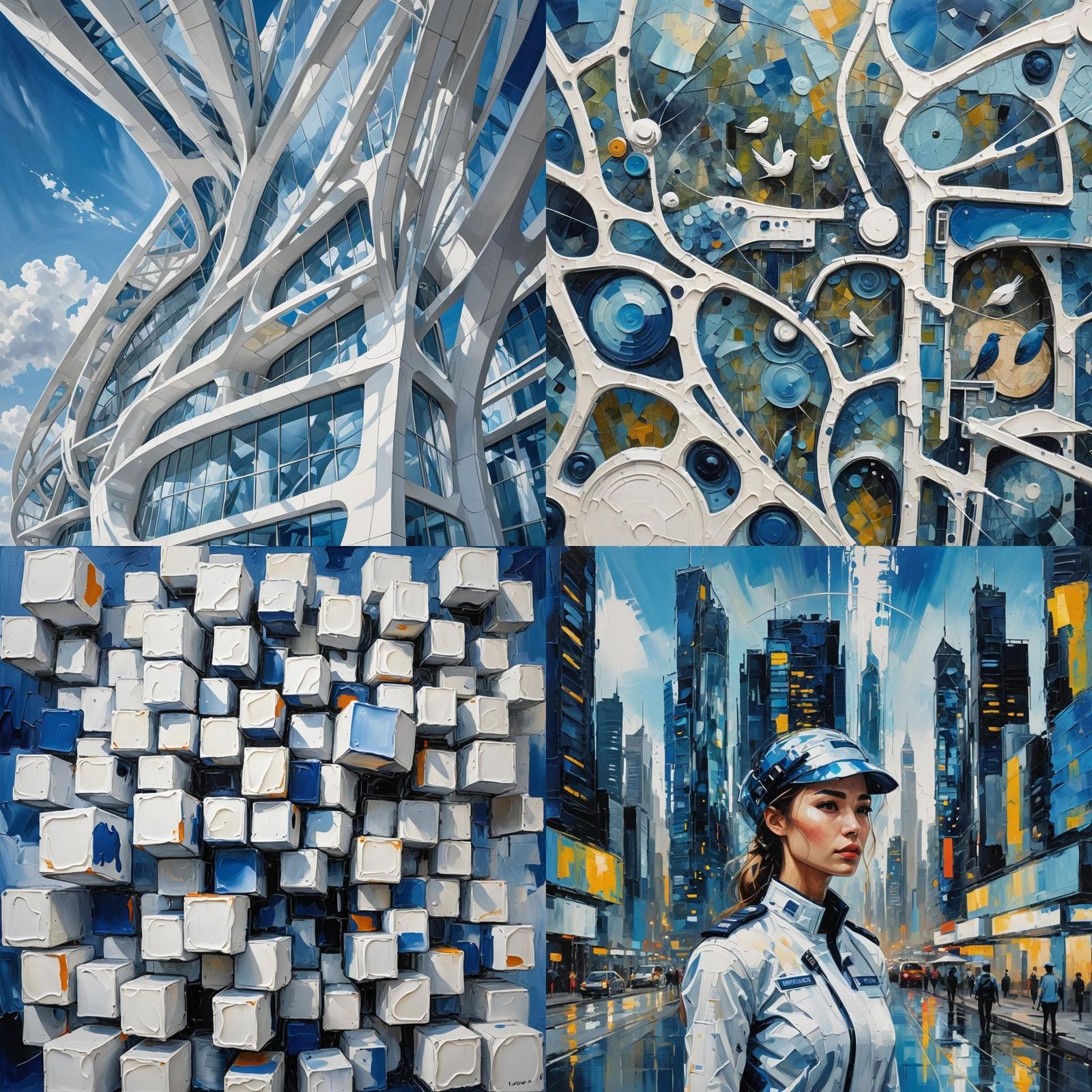 Futuristic Exhibition Pavilion in Neo-Impressionist Style