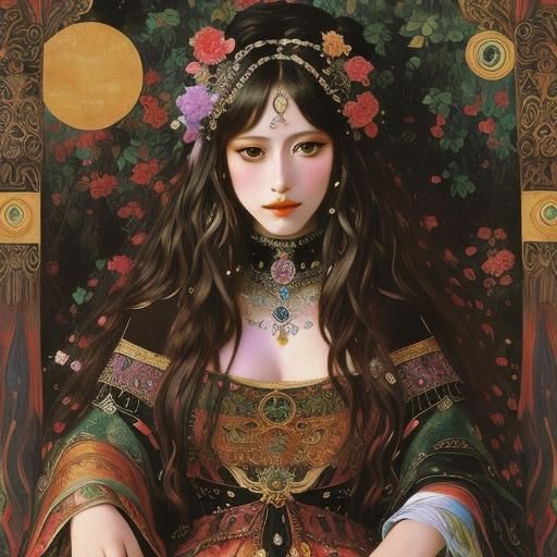 Psychedelic Druidess in Ethereal Bohemian Style