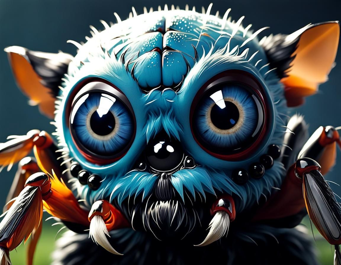 Mutant Eight-Eyed Puppy, Detailed DSLR Photo