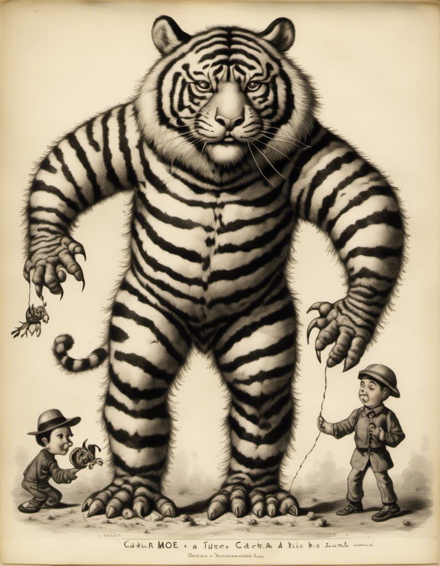 Cartoon Tiger Captured