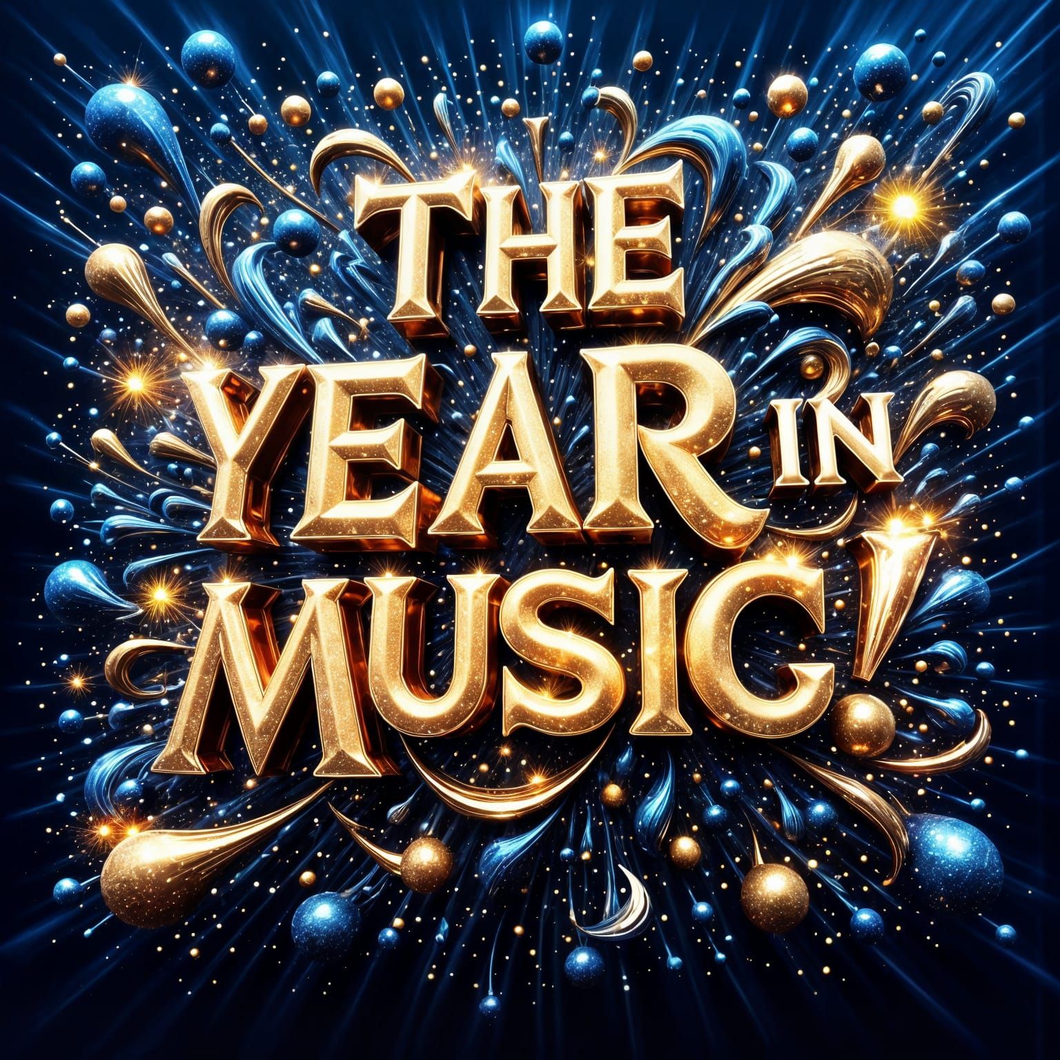 Glamorous Pop Art Banner Celebrating the Year in Music