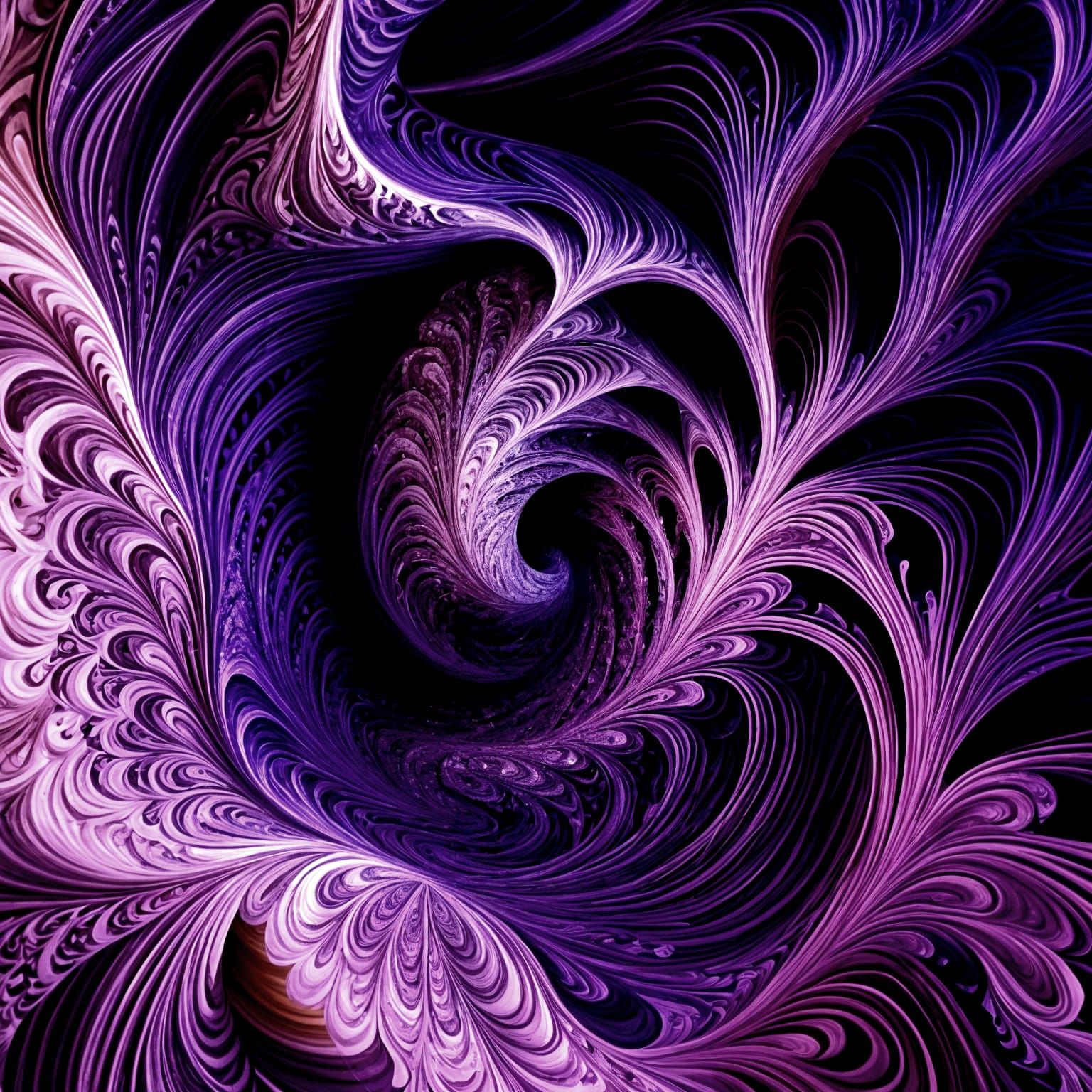 Purple Mica Crystals in Mandelbrot Sequence