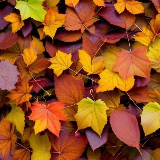 Autumn Leaves in Warm Silver Nitrate Photo