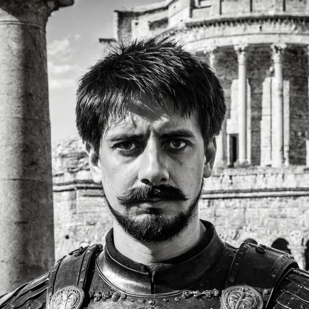 Roman General Portrait in Baroque Style