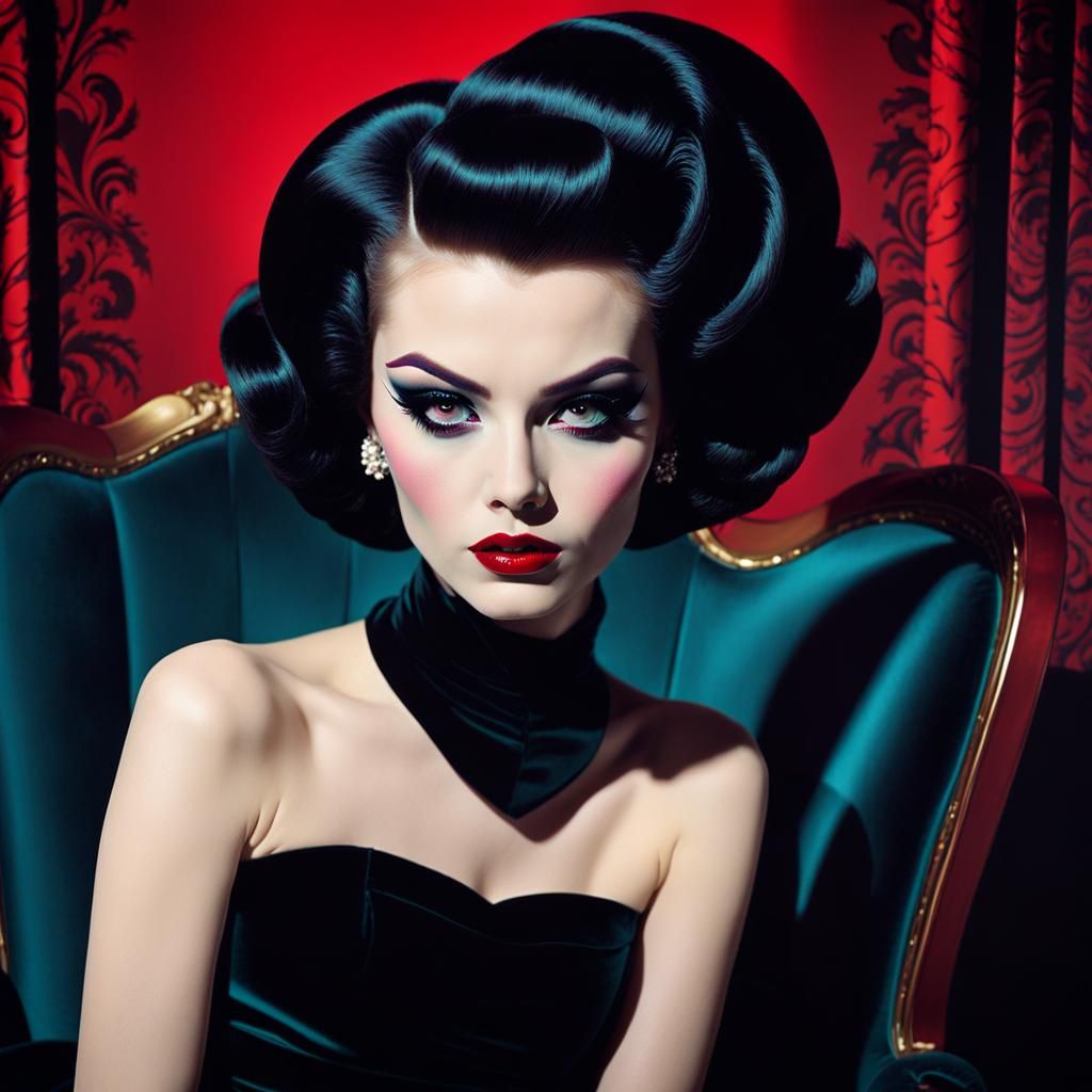 Vampire Bouffant in Pop Art Style