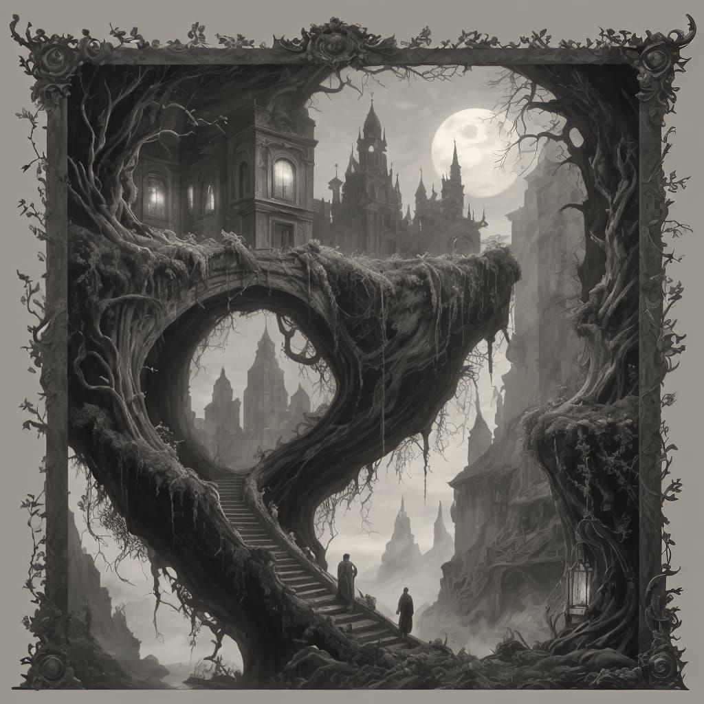 Cryptic Foliage: Digital Painting with Baroque Details