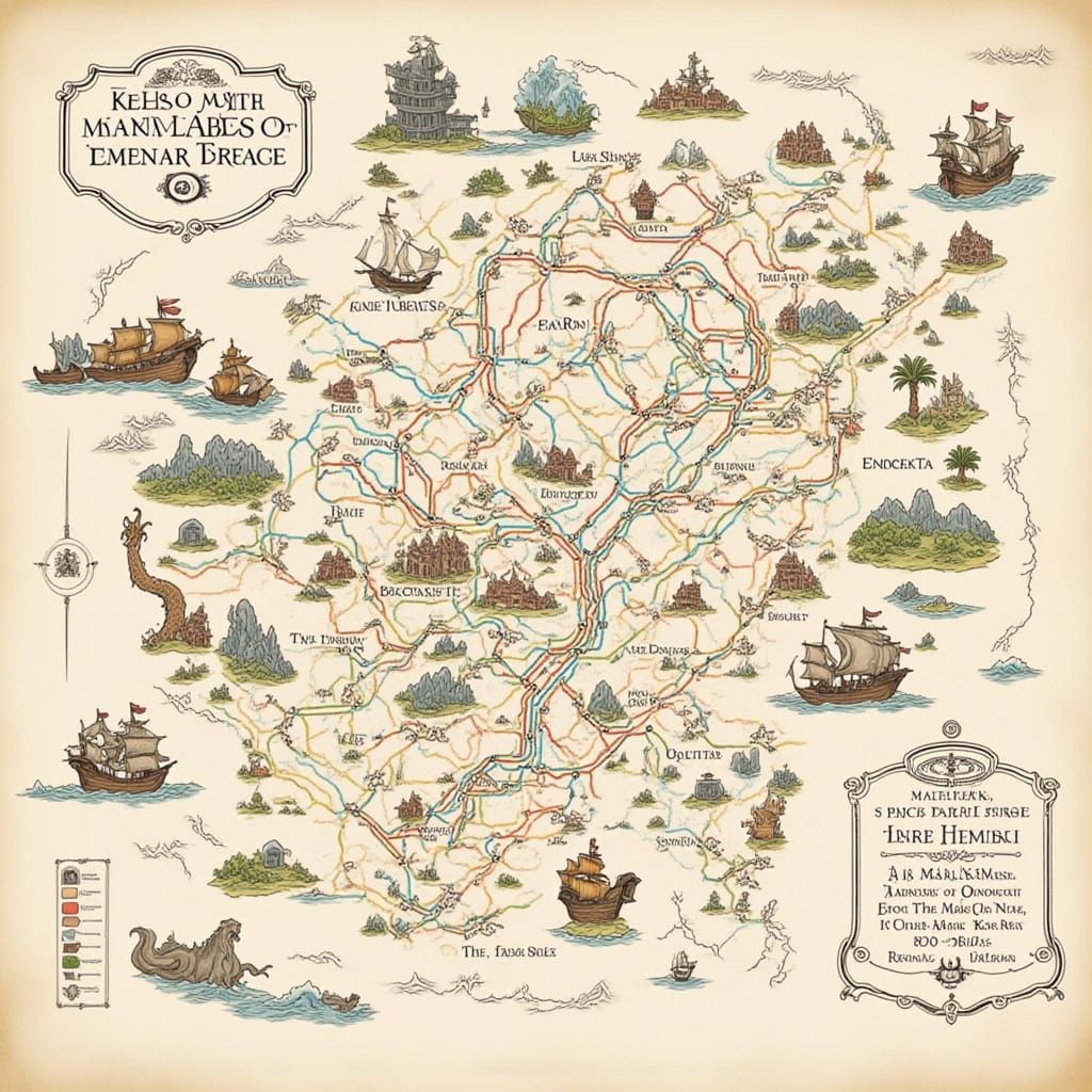 AI Generated Abstract Design with Yohometro Style