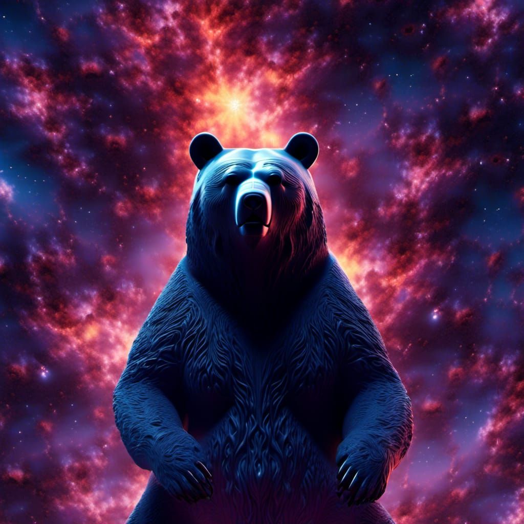 Bear Nebula Silhouette in Fractal Space