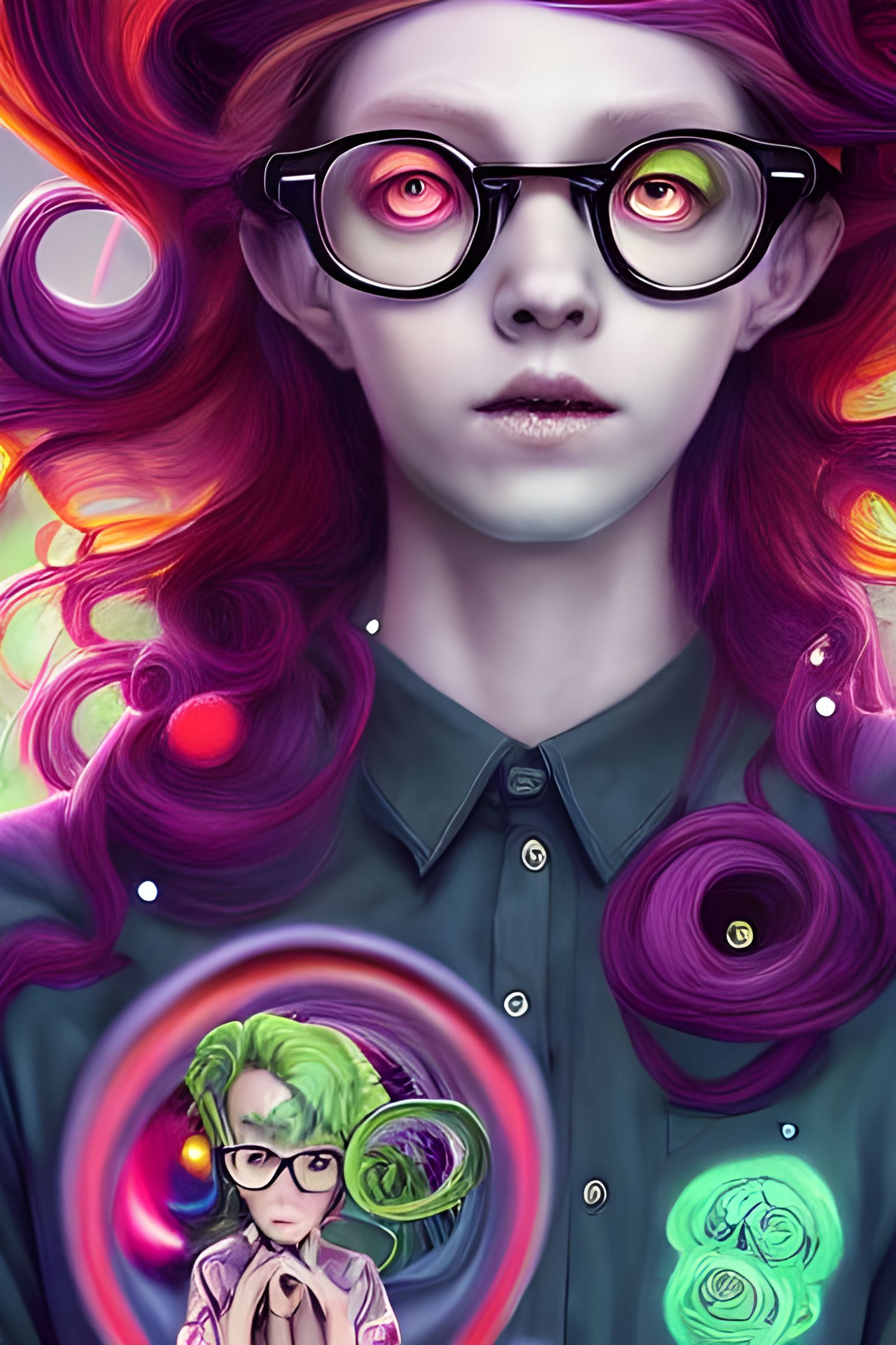 Nerdy Cthulhu Portrait in Dittmann Style