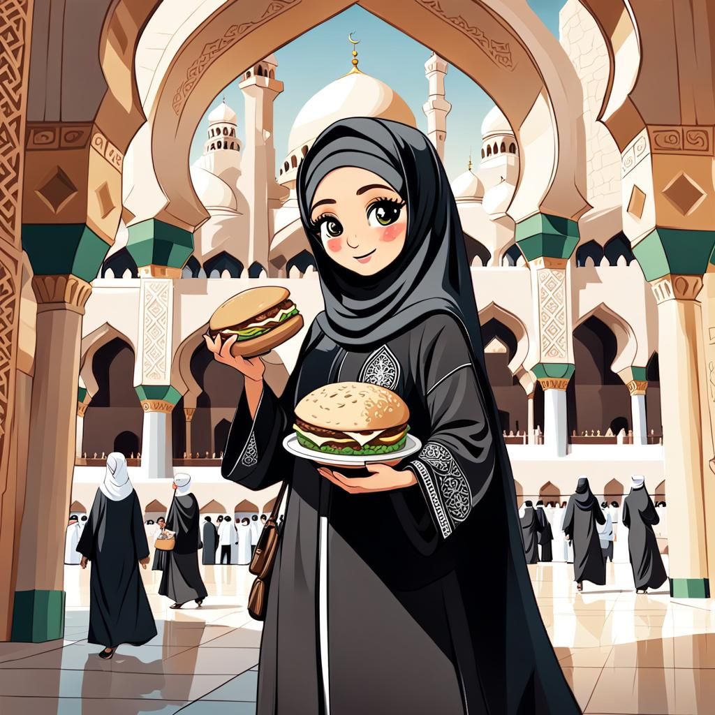 Cute Arabian Girl Visits Medina