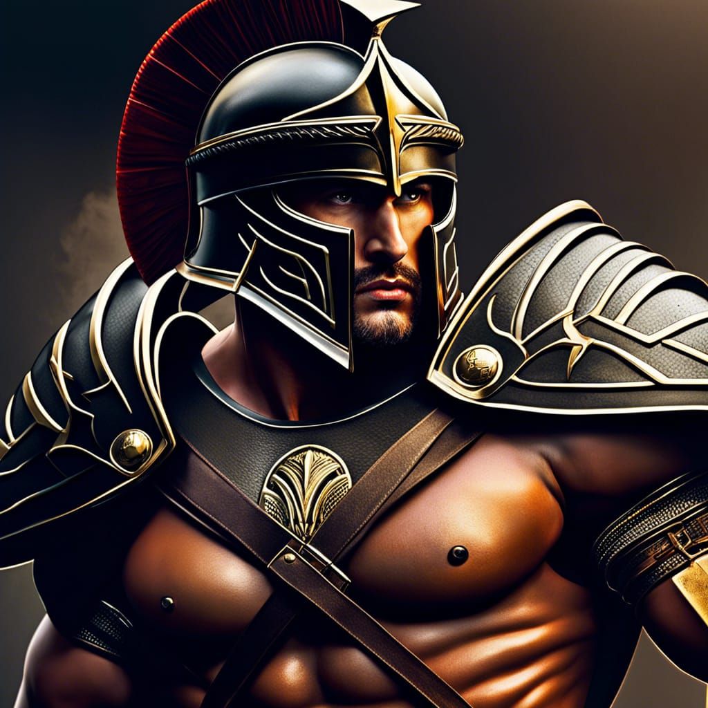 Spartan Soldiers in Battle: Detailed Concept Art