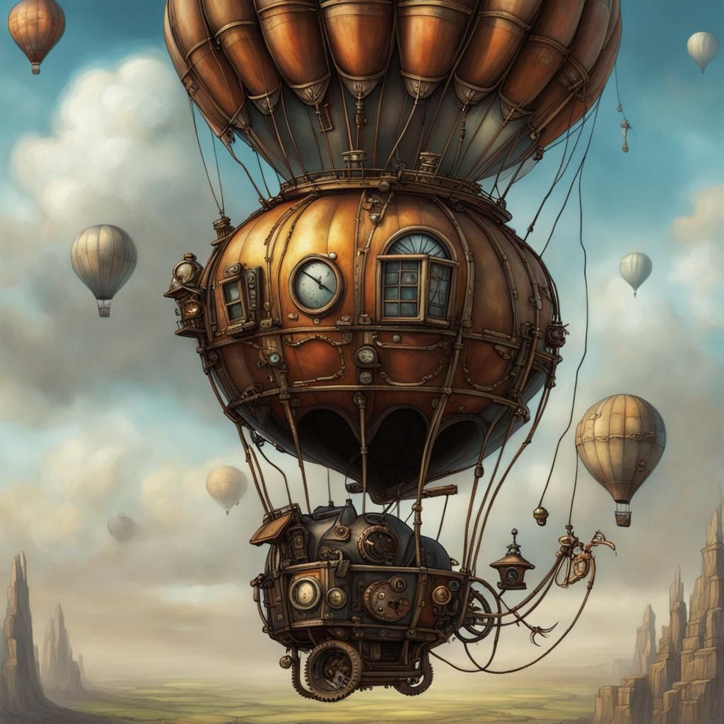 Steampunk Hot Air Balloon: A Whimsical Journey