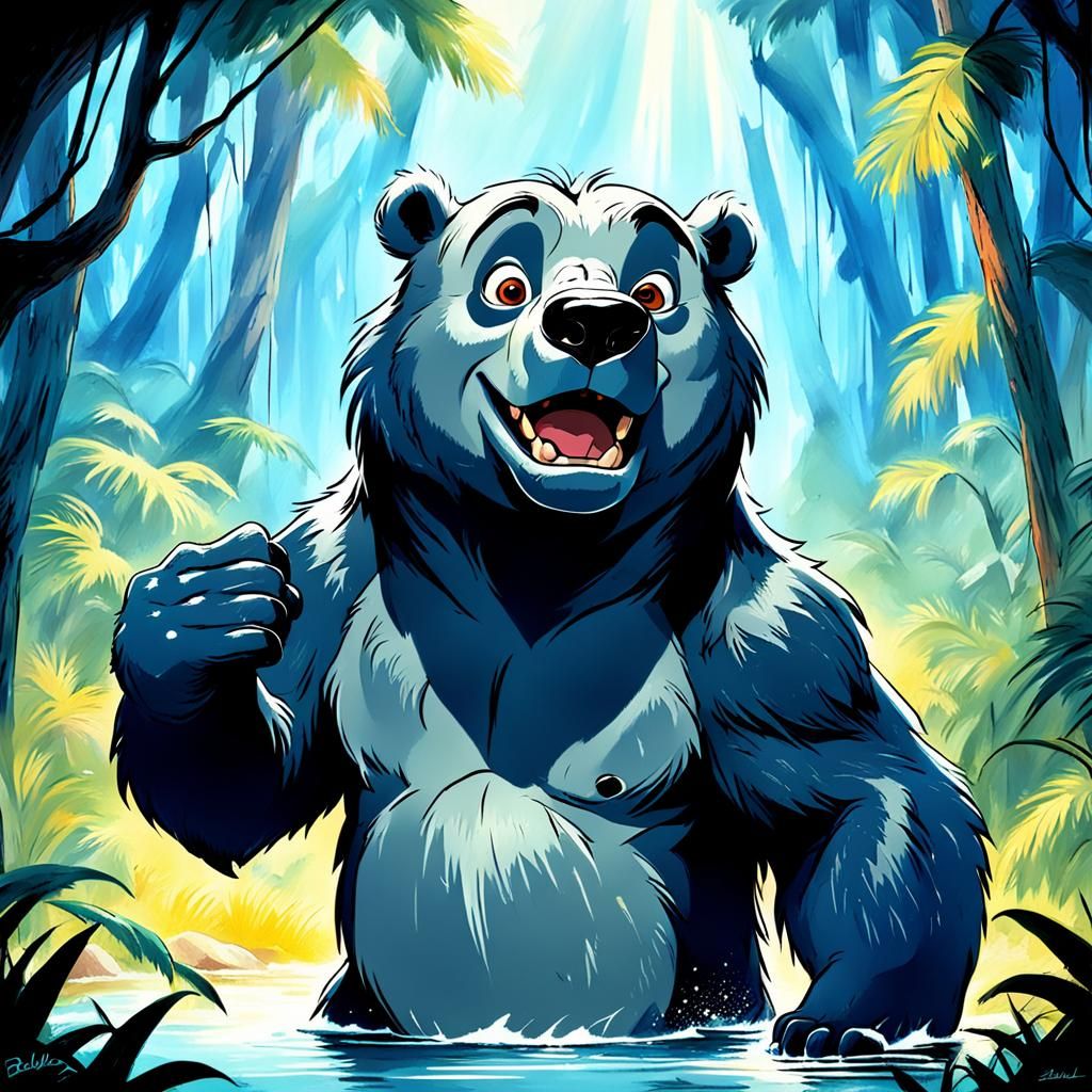 Baloo in Classic Animation Style