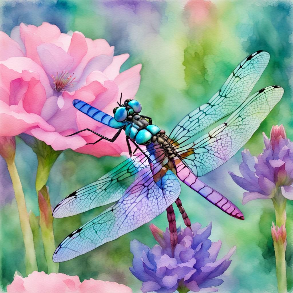 Center pink and lavendar and green flowers behind delicate c...
