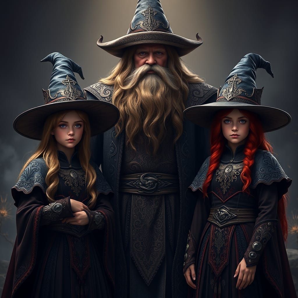 Enchanting Witches and Wizard in Dreamlike Realm