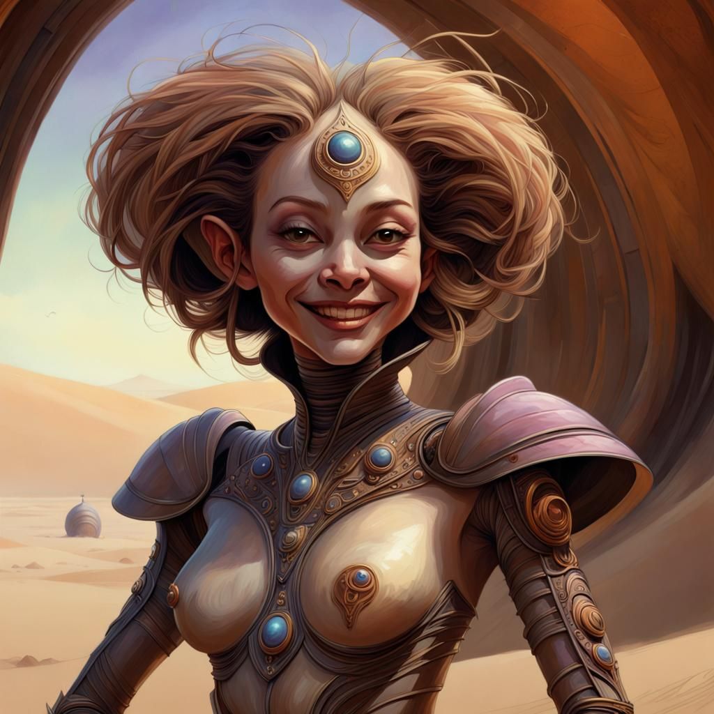 Elegant Alien Portrait Inspired by Fantasy Art