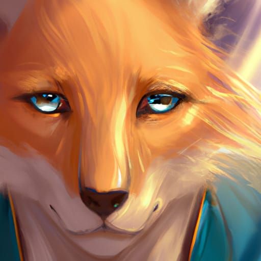 Fox-like Humanoid Portrait in RPG Fantasy Style