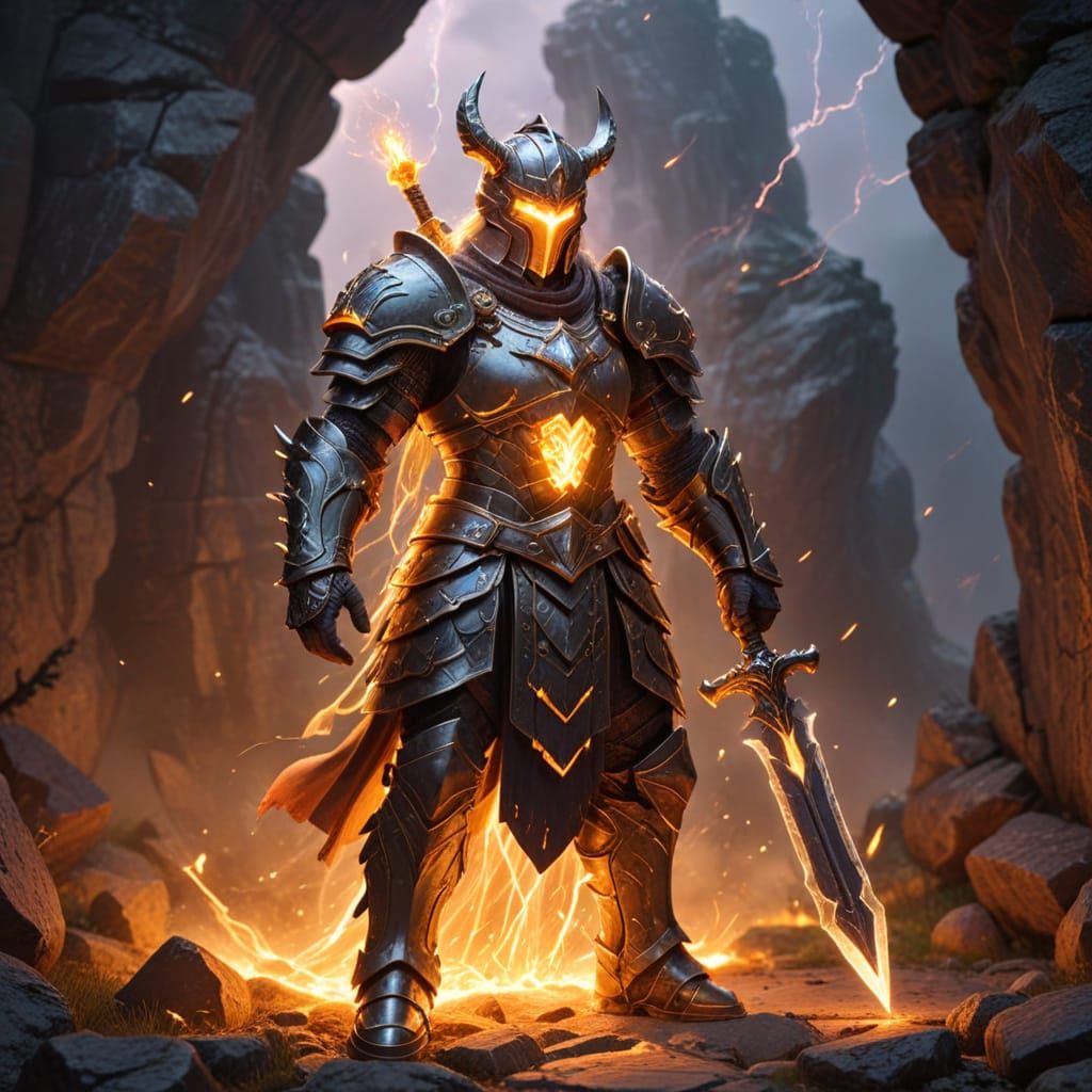 Magical Stone Armor Warrior