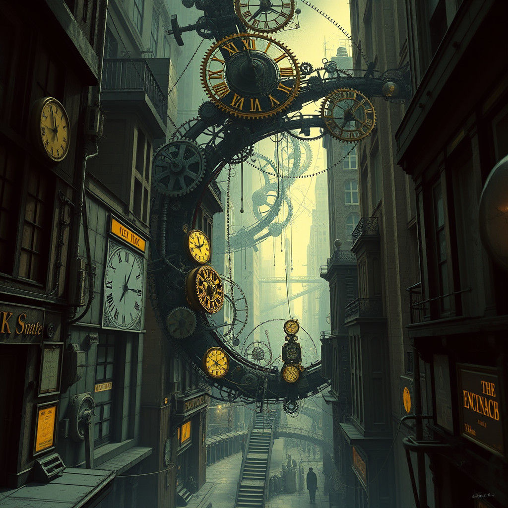 Dystopian Metropolis: Clockwork Chaos in a Dreamscape
