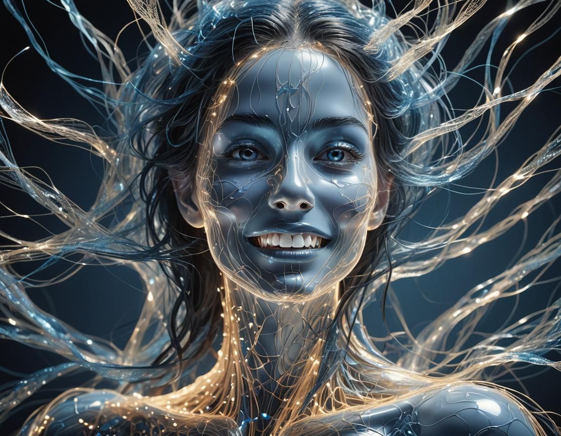 Ethereal Spirit of Dental Floss in Digital Art