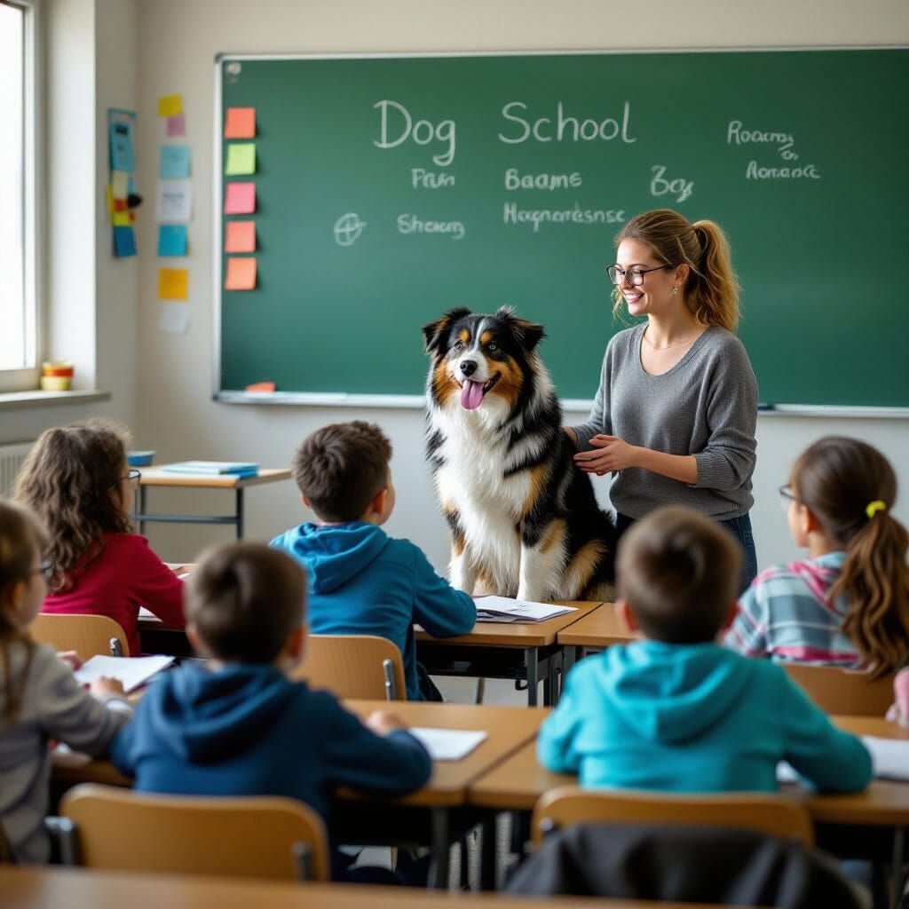 Dog School: A Canine Teacher in Class