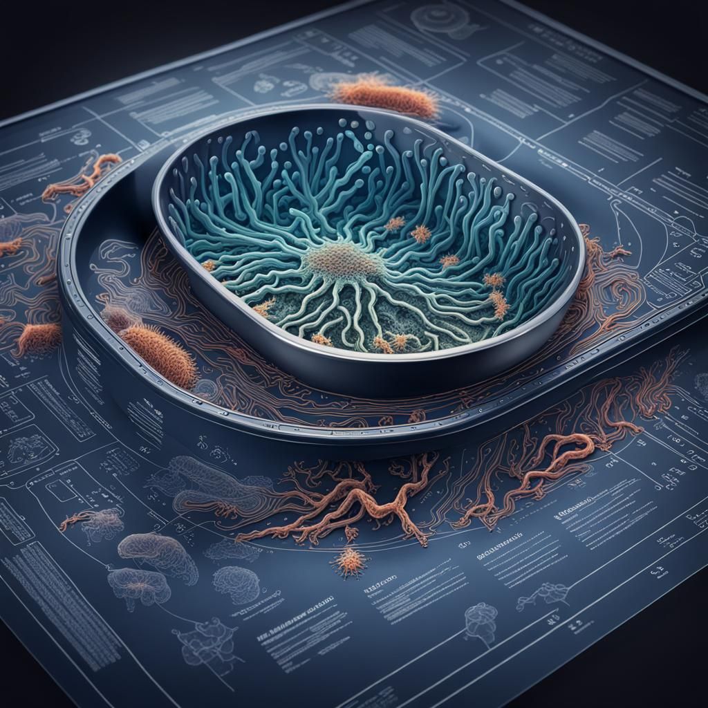 Detailed Infographic of Bacteria on Sink