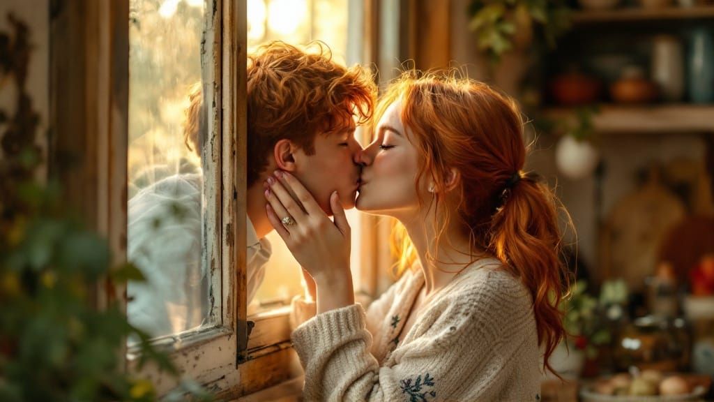 Rustic Romance in a Golden-Lit Country Kitchen